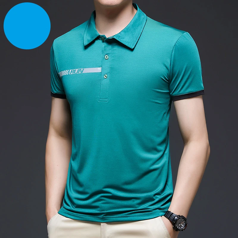Summer Men's Thin Short-Sleeved Ice Silk Breathable Casual Quick-Drying T-Shirt Trendy Lapel Polo Shirt Fashion Men's Clothing
Summer Men's Thin Short-Sleeved Ice Silk Breathable Casual Quick-Drying T-Shirt Trendy Lapel Polo Shirt Fashion Men's Clothing