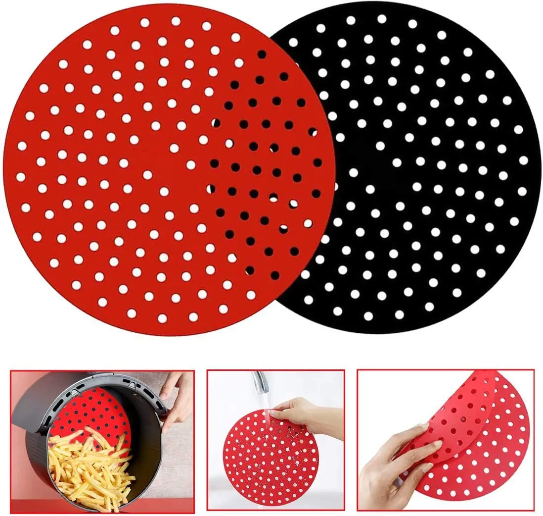 Reusable Silicon Air Fryer Liner Air Fryer Mat Non-Stick Steaming Mat Cooking Kitchen Tool Pastry Baking Mat Cake Grilled Saucer
Reusable Silicon Air Fryer Liner Air Fryer Mat Non-Stick Steaming Mat Cooking Kitchen Tool Pastry Baking Mat Cake Grilled Saucer