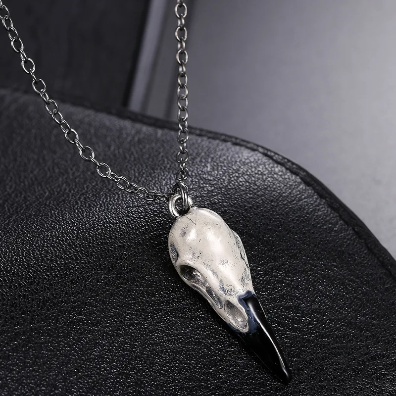 Halloween Necklace Raven Skull Magpie Crow Poe Steampunk Idea Zombie Gift Fashion Jewelry | Украшения и аксессуары