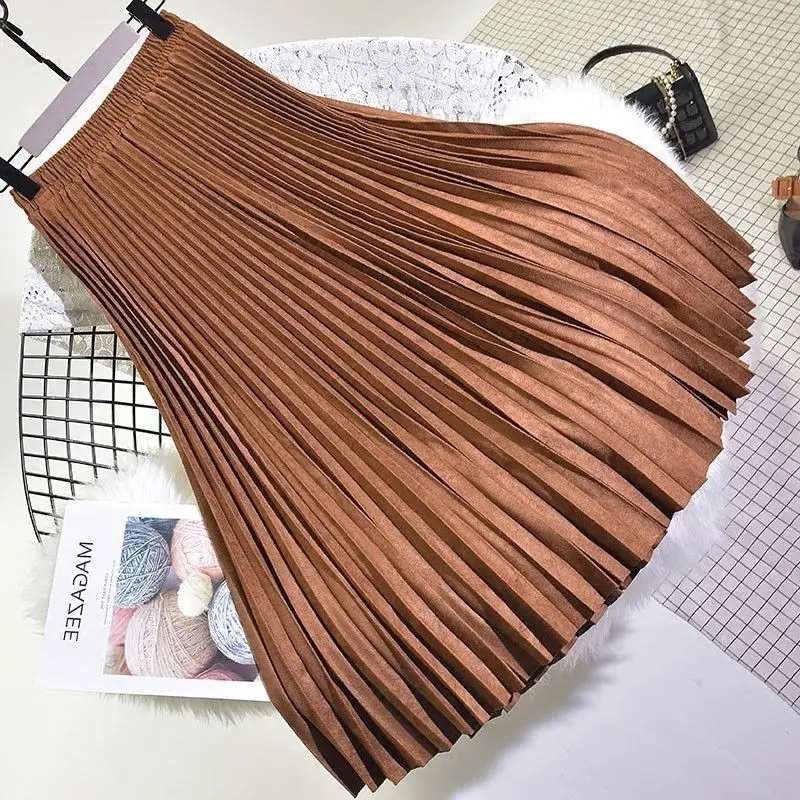 Spring 2021 two women suede leather skirt long plait skirt woman "as a Midi falda women Midi skirt
Spring 2021 two women suede leather skirt long plait skirt woman "as a Midi falda women Midi skirt