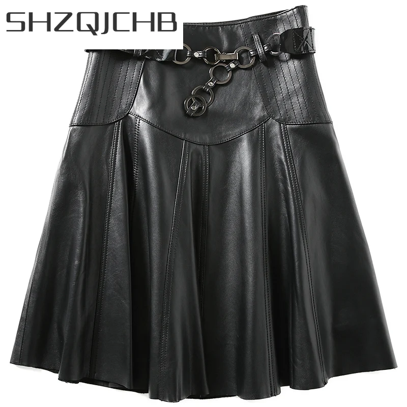 SHZQ Genuine Leather Skirts Womens Saia Midi Skirt Plus Size Pleated Skirt Sheepskin Spring Faldas Mujer Moda 2021 LWL1593
SHZQ Genuine Leather Skirts Womens Saia Midi Skirt Plus Size Pleated Skirt Sheepskin Spring Faldas Mujer Moda 2021 LWL1593