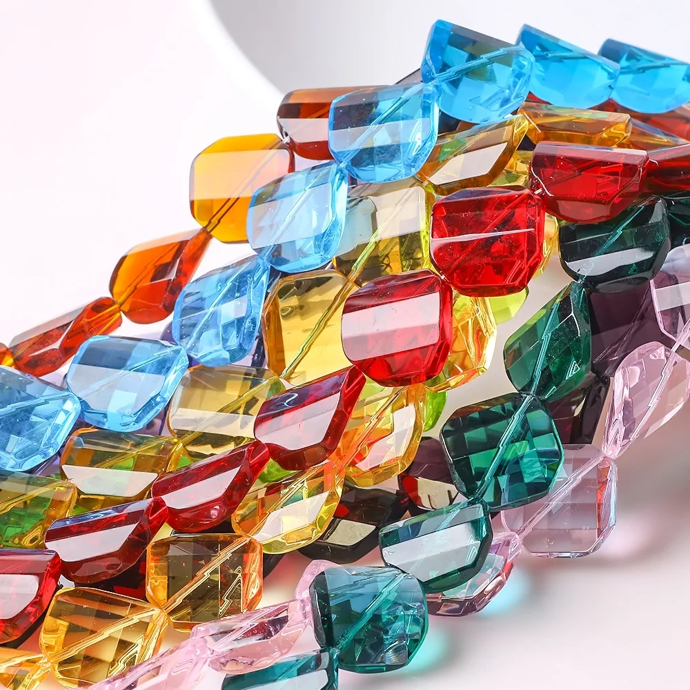 18mm Curved Square Crystal Glass Faceted Loose Beads Lot for Jewelry Making DIY Crafts Findings
18mm Curved Square Crystal Glass Faceted Loose Beads Lot for Jewelry Making DIY Crafts Findings