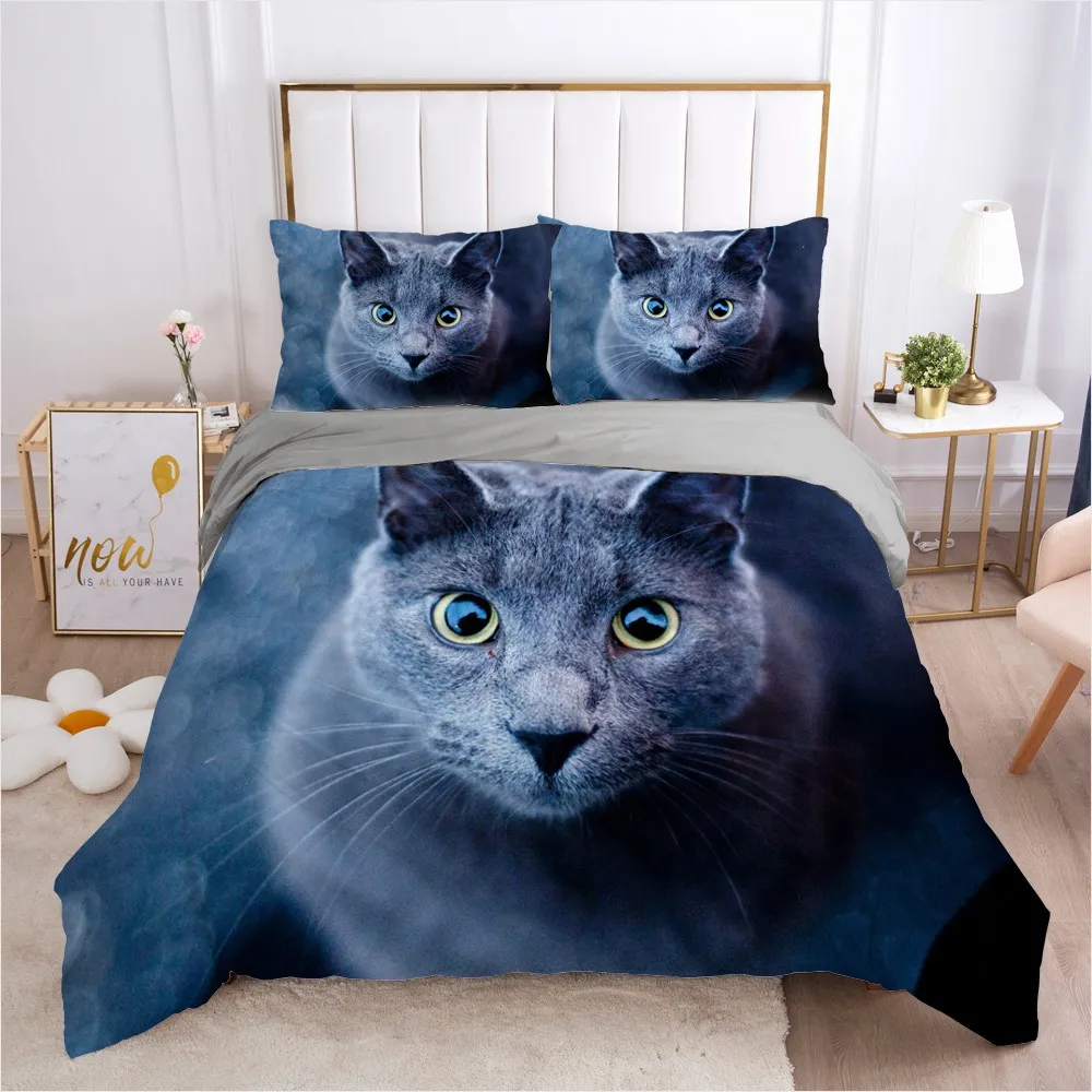 3D Pet Cats Blue Duvet Cover Set Bedding Sets Comforther Cases Quilt Covers Pillow shams Full Twin Single Double Size Bed Linen
3D Pet Cats Blue Duvet Cover Set Bedding Sets Comforther Cases Quilt Covers Pillow shams Full Twin Single Double Size Bed Linen