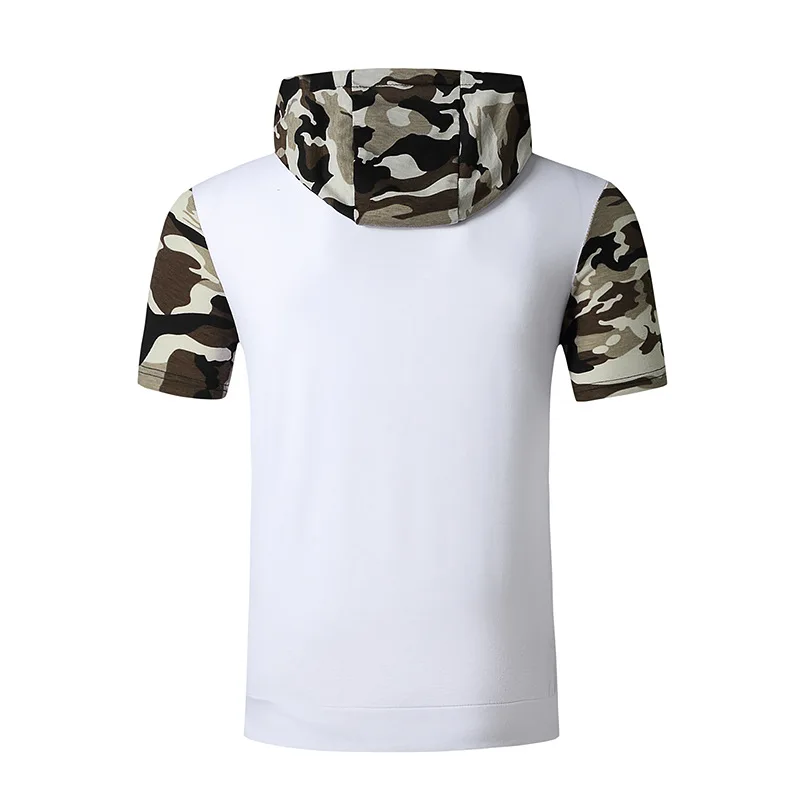 Men's Short-sleeved Hooded T-shirt 2021 New Muscle Style T-shirt Men's Sports Color Matching Top
Men's Short-sleeved Hooded T-shirt 2021 New Muscle Style T-shirt Men's Sports Color Matching Top