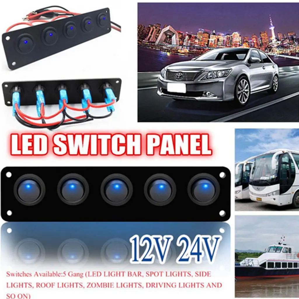 Premium 12V Switch Box Panel - (5) ON/OFF Rocker Switch with LED Light - Dimensions: 16.5X4X3CM(L*W*H)
Premium 12V Switch Box Panel - (5) ON/OFF Rocker Switch with LED Light - Dimensions: 16.5X4X3CM(L*W*H)