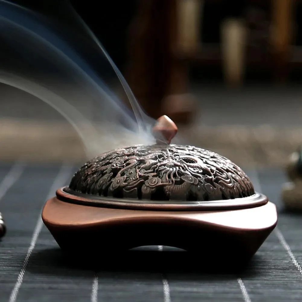 Retro Dragon Pattern Incense Burners Holder Censer Aromatherapy Zinc Alloy Chinese Dragons Pattern Home Office Decor
Retro Dragon Pattern Incense Burners Holder Censer Aromatherapy Zinc Alloy Chinese Dragons Pattern Home Office Decor