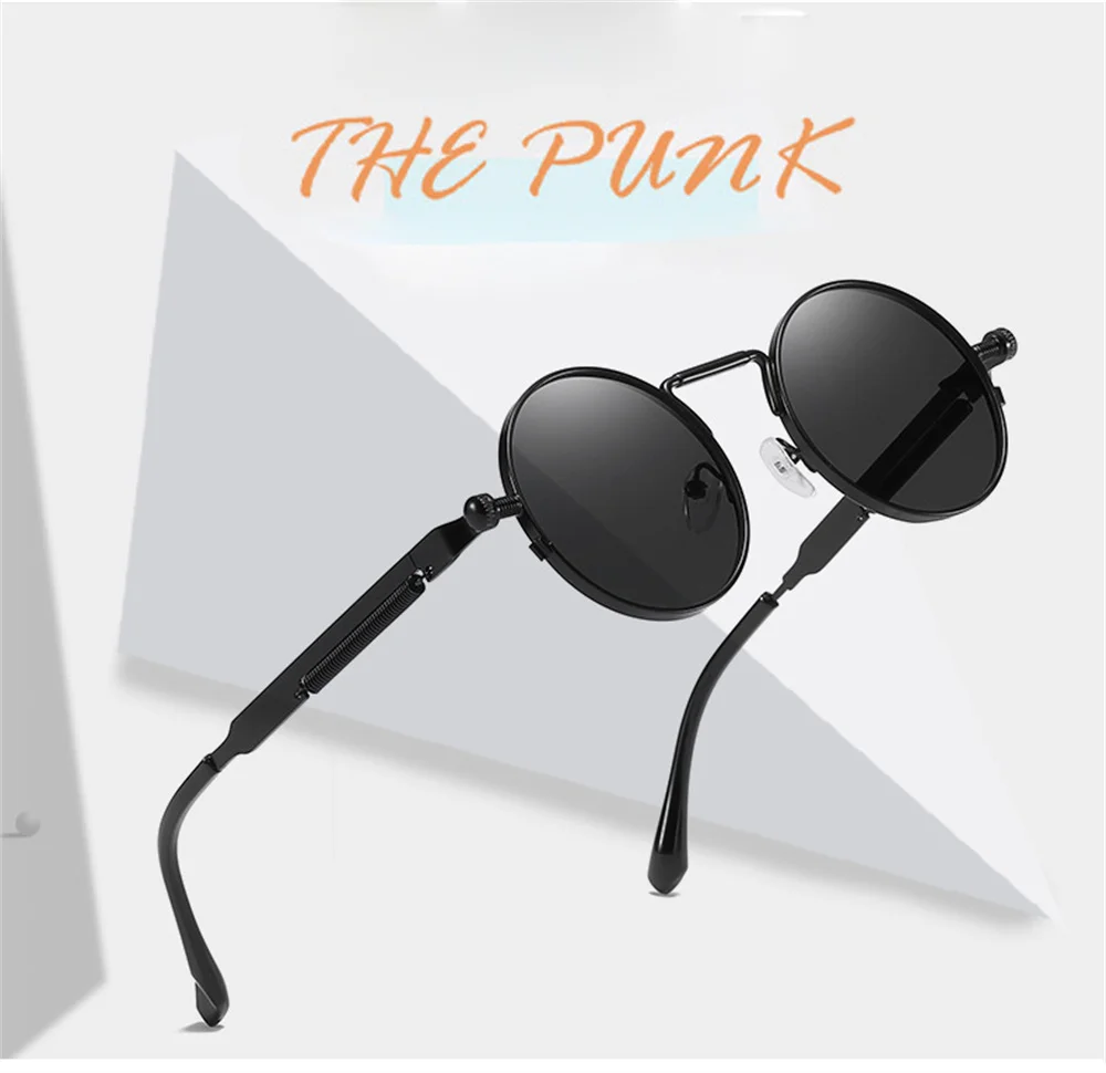 Punk Style Sunglasses With Spring Metal Temples Personalized For Driving Mirrors Vintage Sunglasses Eye Care Tools
Punk Style Sunglasses With Spring Metal Temples Personalized For Driving Mirrors Vintage Sunglasses Eye Care Tools