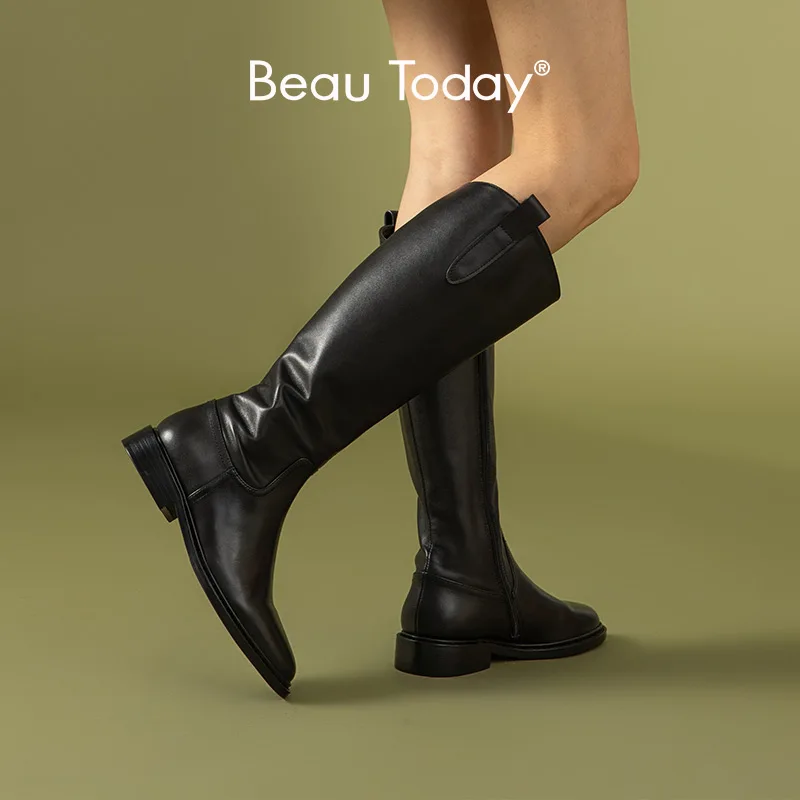 BeauToday Long Knee Boots Women Genuine Cow Leather Round Toe Side Zip Ladies Flat Heel Shoes Handmade 01261
BeauToday Long Knee Boots Women Genuine Cow Leather Round Toe Side Zip Ladies Flat Heel Shoes Handmade 01261