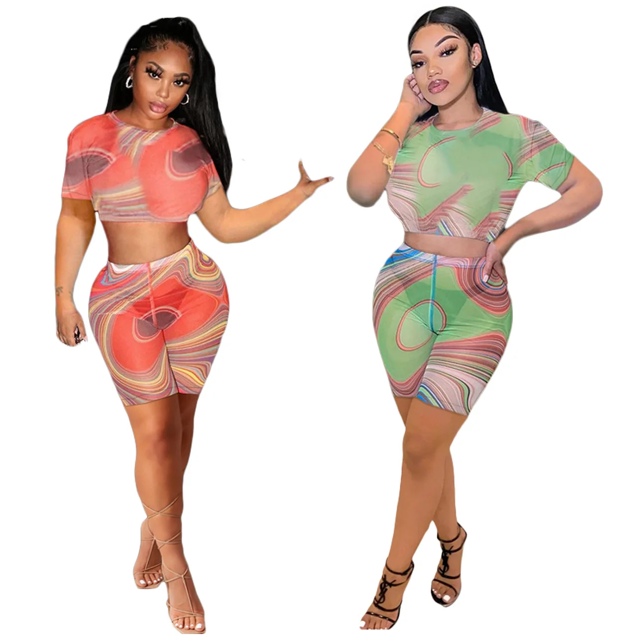 Paisley Women Sexy 2 Piece Set 2021 Summer See Through Short Sleeve Crop Top Sheer Mesh Shorts Fashion Night Club Skinny Outfit
Paisley Women Sexy 2 Piece Set 2021 Summer See Through Short Sleeve Crop Top Sheer Mesh Shorts Fashion Night Club Skinny Outfit