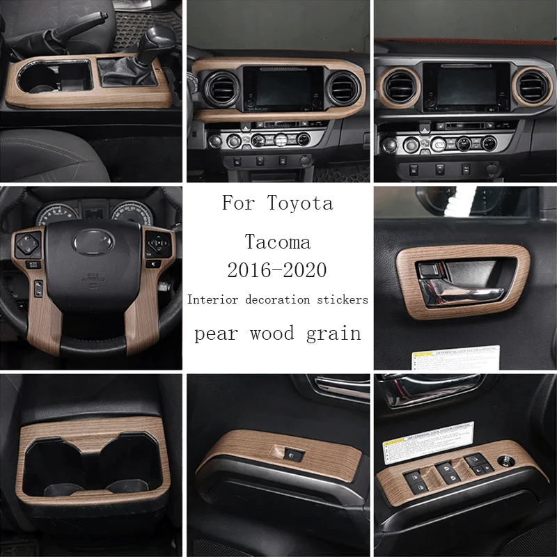 For 2016-2020 Toyota Tacoma ABS pear wood car steering wheel button frame glass lift switch frame sticker interior accessories
For 2016-2020 Toyota Tacoma ABS pear wood car steering wheel button frame glass lift switch frame sticker interior accessories