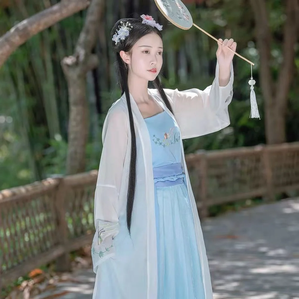 Ancient Traditional Chinese Hanfu Women's Dresses Elegant Folk Princess Dance Costume Tang Song Dynasty Suit Cosplay Stage Wear
Ancient Traditional Chinese Hanfu Women's Dresses Elegant Folk Princess Dance Costume Tang Song Dynasty Suit Cosplay Stage Wear