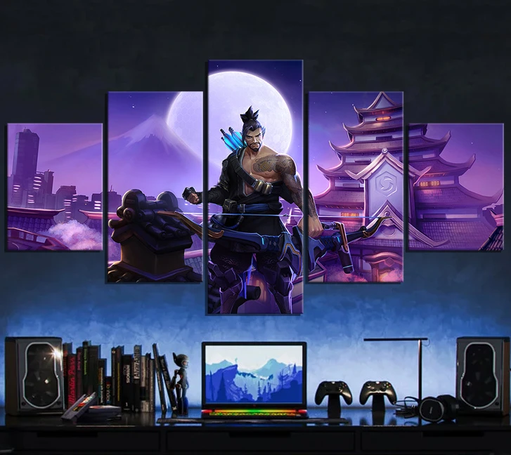5 шт. Hanzo Overwatch FPS игра постер картинки фантазия настенное искусство домашний