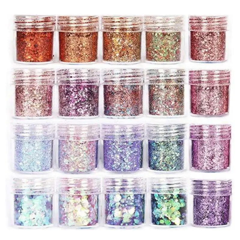 20 Bottles Nail Art Sequins Filling Flash Glitter Powder UV Epoxy Resin Pigment XXUC
20 Bottles Nail Art Sequins Filling Flash Glitter Powder UV Epoxy Resin Pigment XXUC