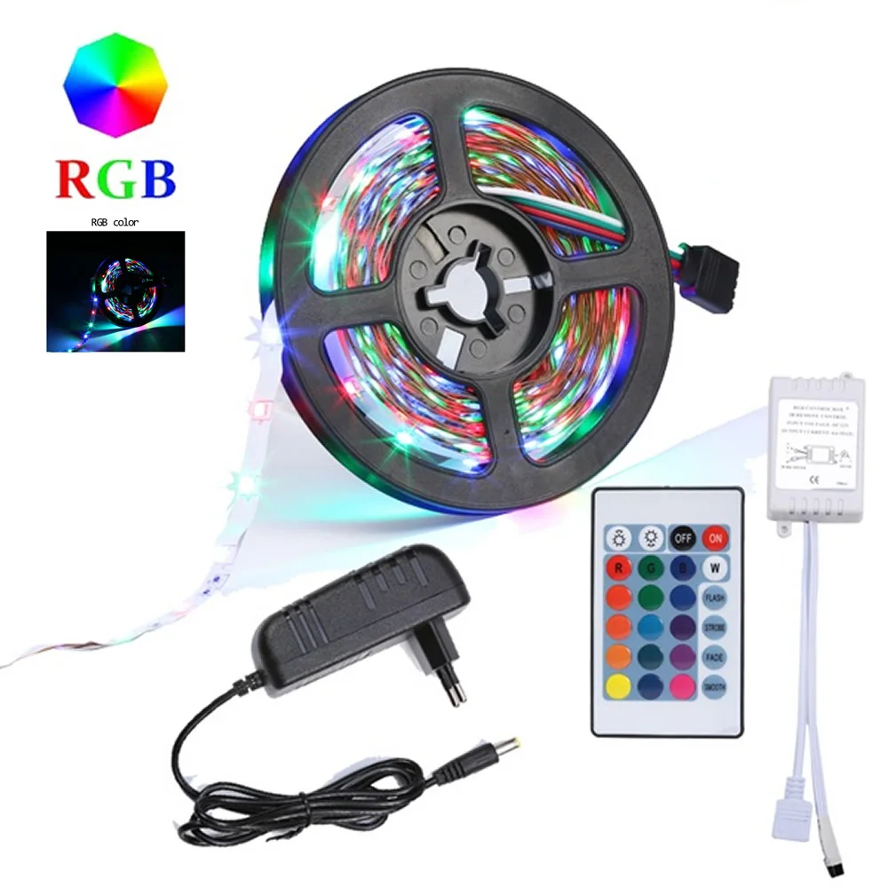 Светодиодная лента RGB 5050 SMD 5 м, светильник Кая водонепроницаемая лента с ИК-пультом дистанционного управления, 12 В постоянного тока, адаптер ...
Светодиодная лента RGB 5050 SMD 5 м, светильник Кая водонепроницаемая лента с ИК-пультом дистанционного управления, 12 В постоянного тока, адаптер ...