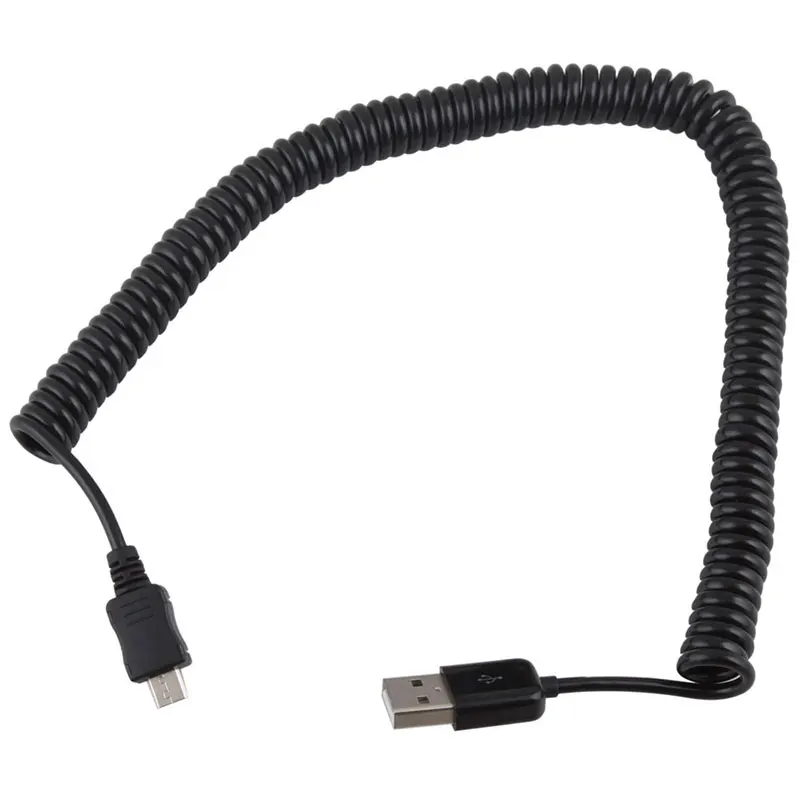 10 футов 3 м пружинный Спиральный USB 2 0 штекер к Micro 5 контактный кабель для