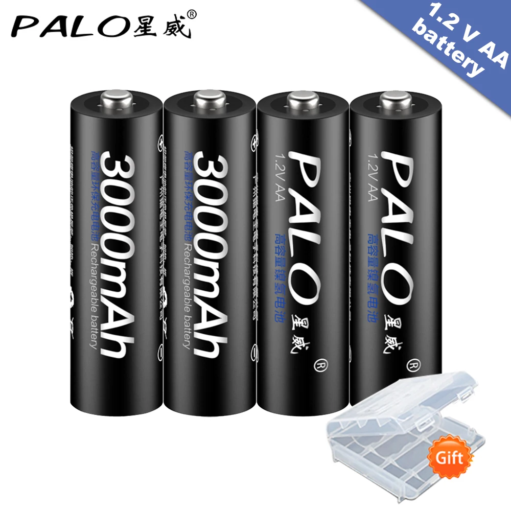 4Pcs AA Battery Rechargeable Batteries 1.2V AA 3000mAh Ni-MH Pre-charged Rechargeable Battery 2A Baterias for Camera With a box
4Pcs AA Battery Rechargeable Batteries 1.2V AA 3000mAh Ni-MH Pre-charged Rechargeable Battery 2A Baterias for Camera With a box