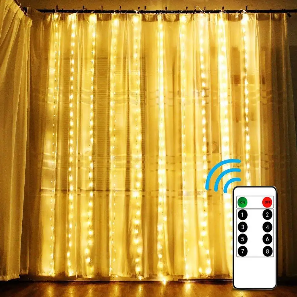3x2/4x2 Remote Control icicle Curtain Fairy Lights Christmas Lights LED String Lights Garland Party Garden Street Wedding Decor
3x2/4x2 Remote Control icicle Curtain Fairy Lights Christmas Lights LED String Lights Garland Party Garden Street Wedding Decor