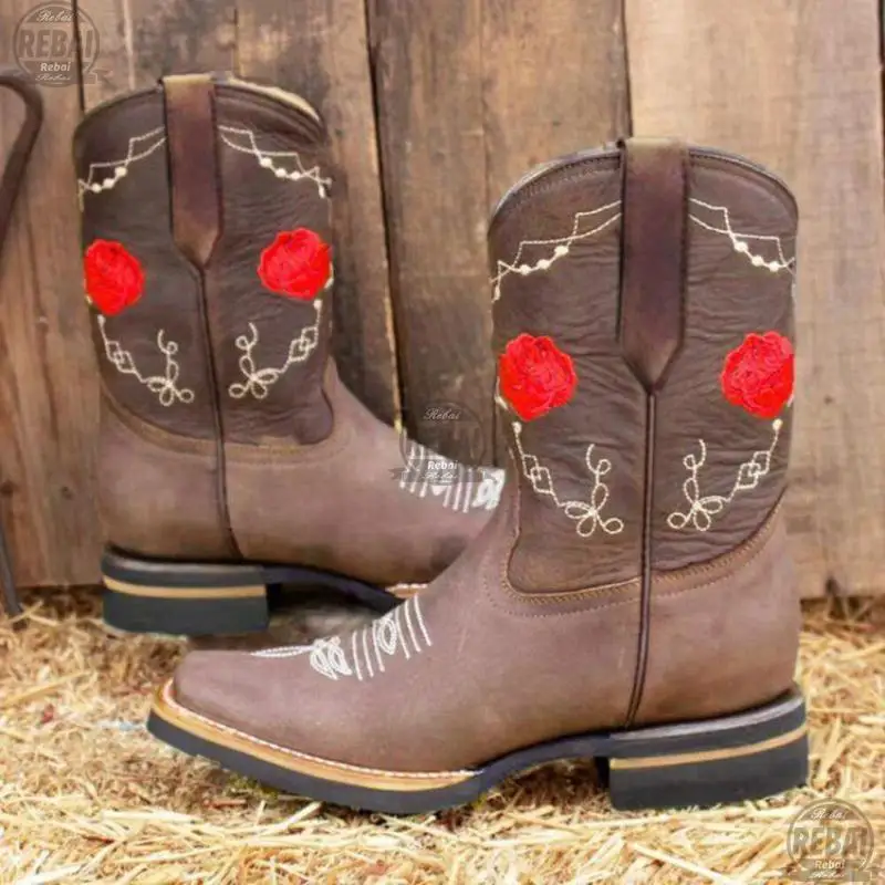 2021 New Women's Shoes Fashion Trend Solid Color Pu Retro Embroidery Embossed Round Head Cowboy Knight Snow Martin Boots
2021 New Women's Shoes Fashion Trend Solid Color Pu Retro Embroidery Embossed Round Head Cowboy Knight Snow Martin Boots