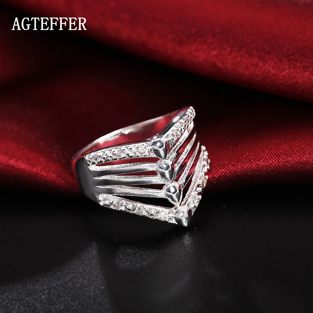 AGTEFFER 925 Sterling Silver Elegant AAA Zircon Ring Classic Ladies Fashion Wedding Engagement Party Gift Pendant Jewelry Gift 
AGTEFFER 925 Sterling Silver Elegant AAA Zircon Ring Classic Ladies Fashion Wedding Engagement Party Gift Pendant Jewelry Gift