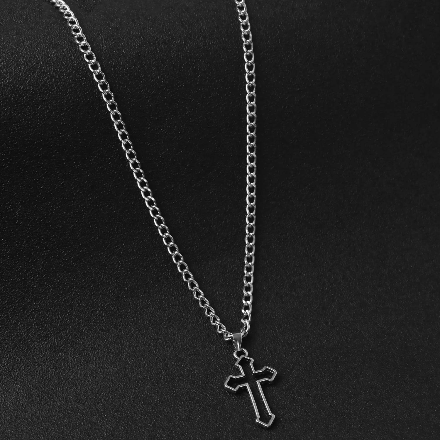 Punk Hollow Cross Pendant Necklaces For Men Women Hip Hop Long Link Chain Silver Necklaces Party Daily Fashion Jewelry
Punk Hollow Cross Pendant Necklaces For Men Women Hip Hop Long Link Chain Silver Necklaces Party Daily Fashion Jewelry