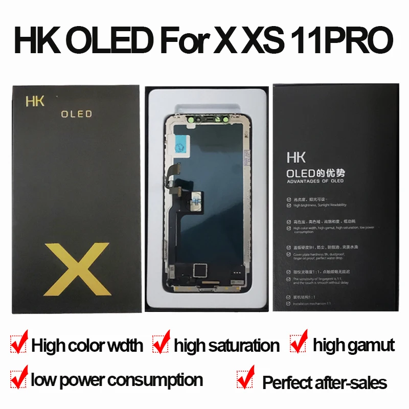 Factory wholesale HK OLED LCD Pantalla LCD Display For iphone X XS OLED Display Touch Screen Digitizer Assembly For iPhone11 Pro
Factory wholesale HK OLED LCD Pantalla LCD Display For iphone X XS OLED Display Touch Screen Digitizer Assembly For iPhone11 Pro