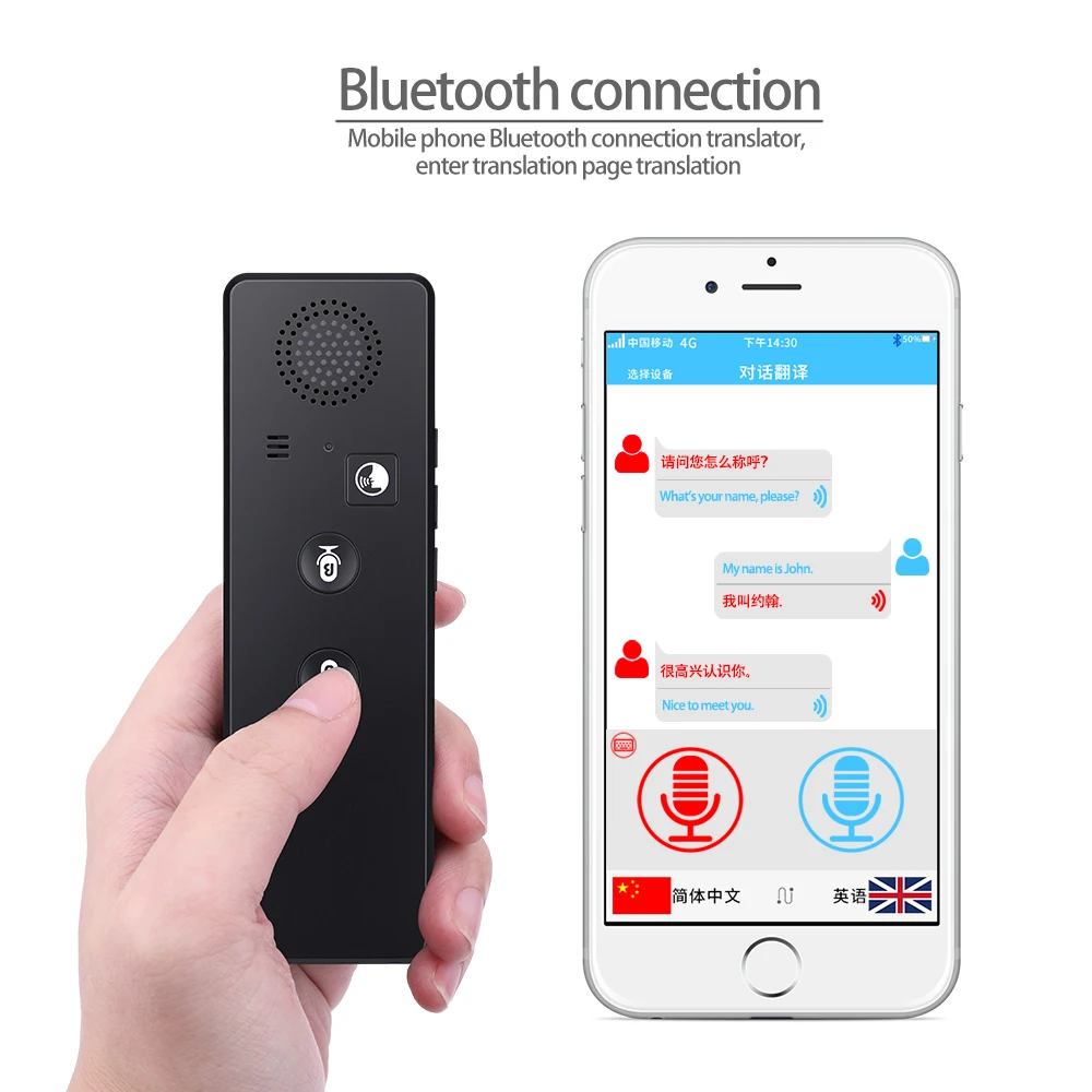 New Portable Mini Wireless Smart Translator 70 Languages Two-Way Real Time Instant Voice Translator APP Bluetooth Multi-Language
New Portable Mini Wireless Smart Translator 70 Languages Two-Way Real Time Instant Voice Translator APP Bluetooth Multi-Language