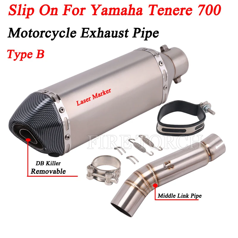 Слипоны для YAMAHA Tenere700 XTZ700 2019 2020 2021 система сброса выхлопных газов мотоцикла