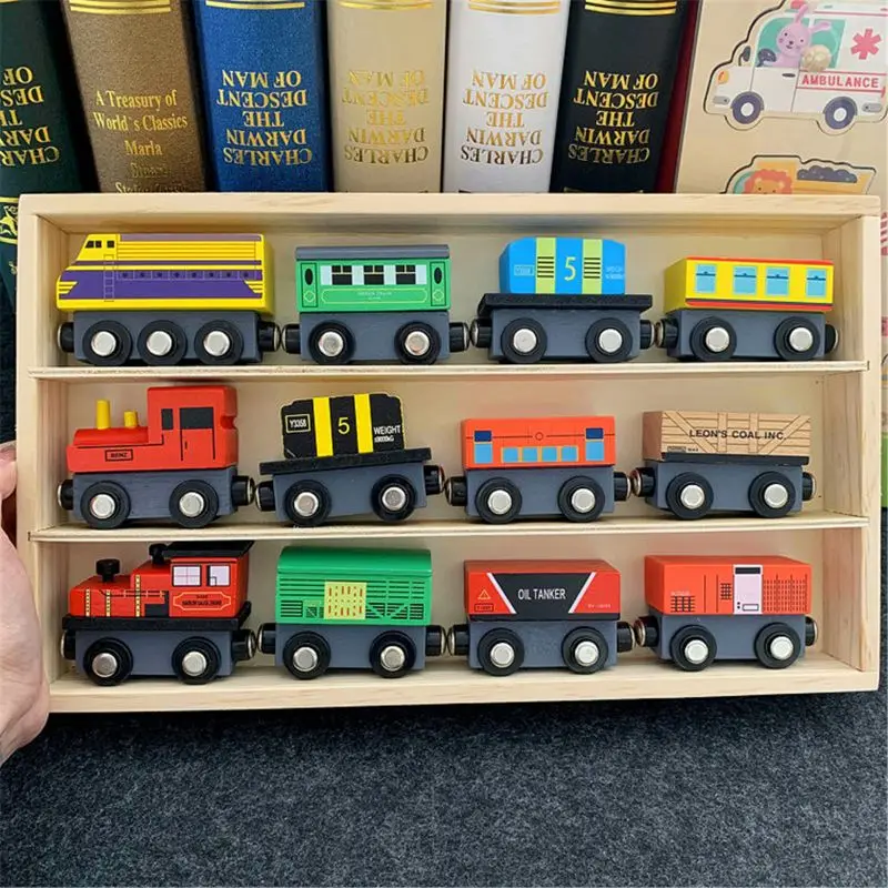 Wooden Train Set 12 PCS - Train Toys Magnetic Set Includes 3 Engines - Toy Train Sets For Kids Toddler Boys And Girls
Wooden Train Set 12 PCS - Train Toys Magnetic Set Includes 3 Engines - Toy Train Sets For Kids Toddler Boys And Girls