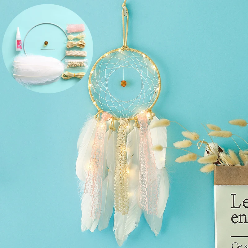 Dream Catcher Accessories DIY Set Baby Children's Cute Room Decoration Wall Hanging Decor Feathers Pendant Ornaments for Home
Dream Catcher Accessories DIY Set Baby Children's Cute Room Decoration Wall Hanging Decor Feathers Pendant Ornaments for Home