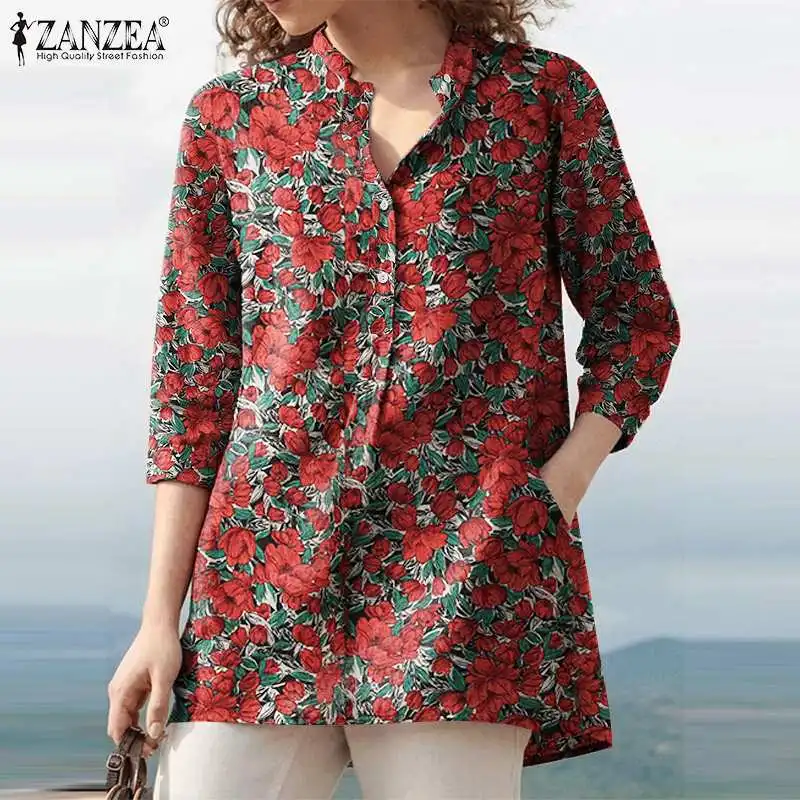 Autumn 3/4 Sleeve Bohemian Floral Printed Shirt ZANZEA Women Vintage Blouse Party Beach Blusas Female Casual Tunic Tops Chemise
Autumn 3/4 Sleeve Bohemian Floral Printed Shirt ZANZEA Women Vintage Blouse Party Beach Blusas Female Casual Tunic Tops Chemise