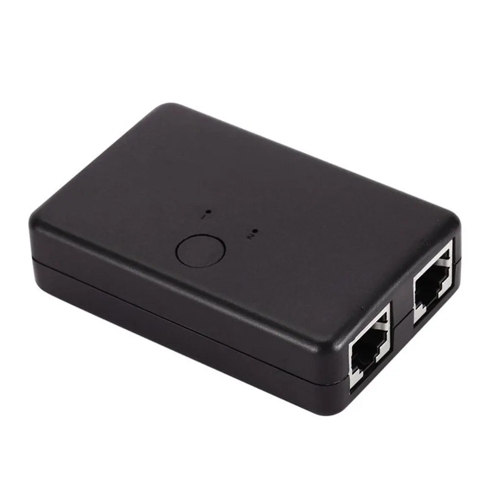 

Mini 2 Port AB Manual Network Switcher 2 In 1 RJ45 Network Ethernet Sharing Switch Box Computer Network Sharing Device