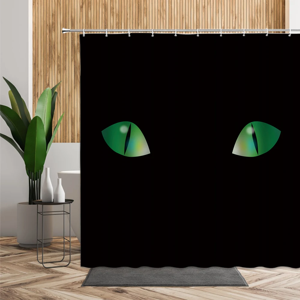 Black Cat Blue Eyes Bathroom Shower Curtain Set Originality Bath Fabric Waterproof Home Decorations Creative Curtains With Hooks
Black Cat Blue Eyes Bathroom Shower Curtain Set Originality Bath Fabric Waterproof Home Decorations Creative Curtains With Hooks