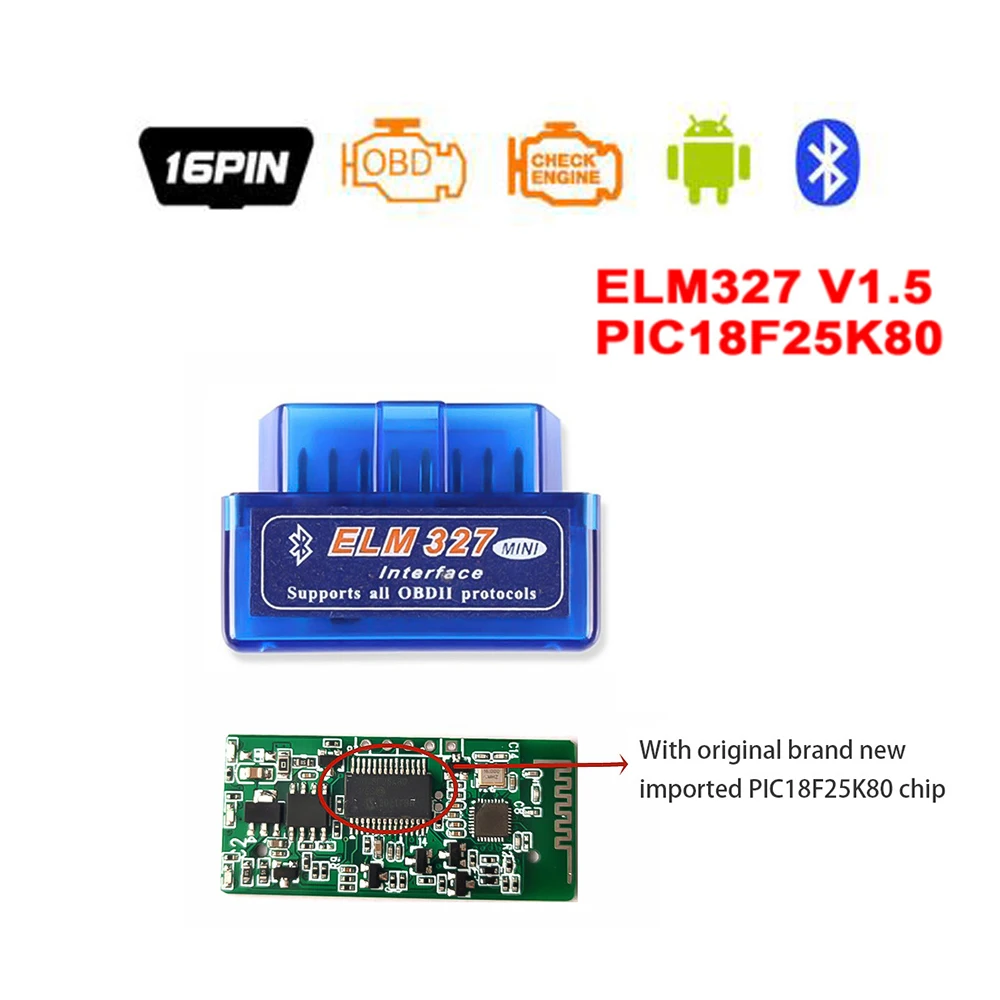 Kebidumei 2021 Bluetooth V1.5/V2.1 Mini Elm327 327 obd2 scanner OBD car diagnostic tool code reader For Android Windows Symbian
Kebidumei 2021 Bluetooth V1.5/V2.1 Mini Elm327 327 obd2 scanner OBD car diagnostic tool code reader For Android Windows Symbian