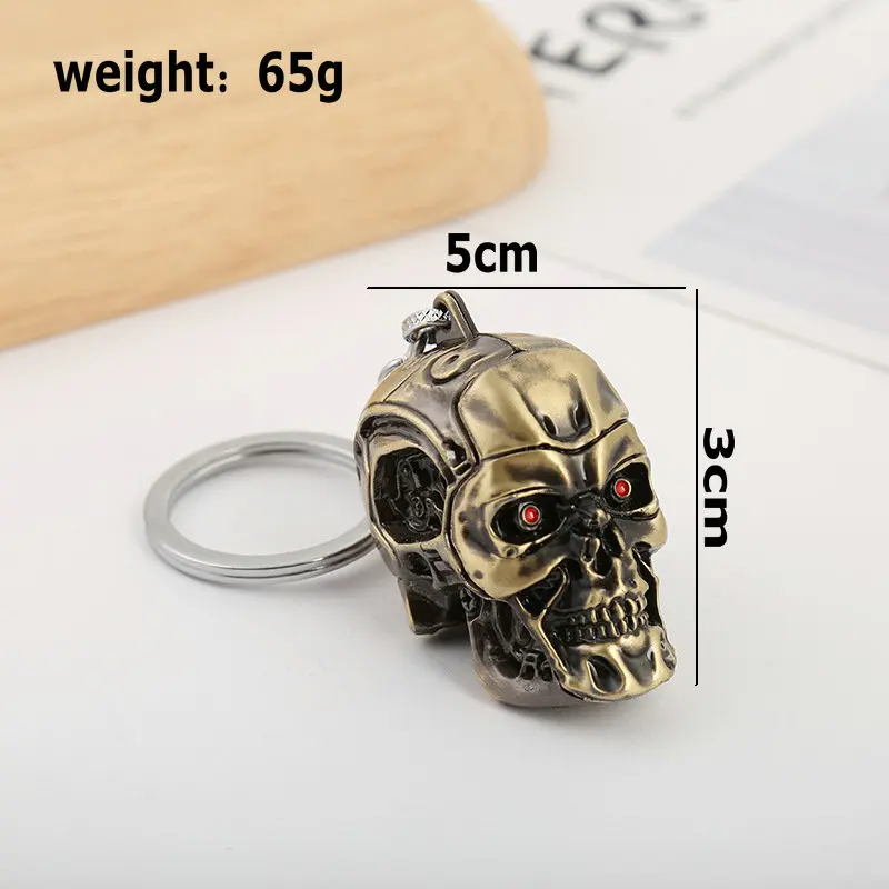 Terminator keychain Skull head Hot Moive Terminator Pendant keyring fashion jewelry car key Accessories For men and women gift
Terminator keychain Skull head Hot Moive Terminator Pendant keyring fashion jewelry car key Accessories For men and women gift