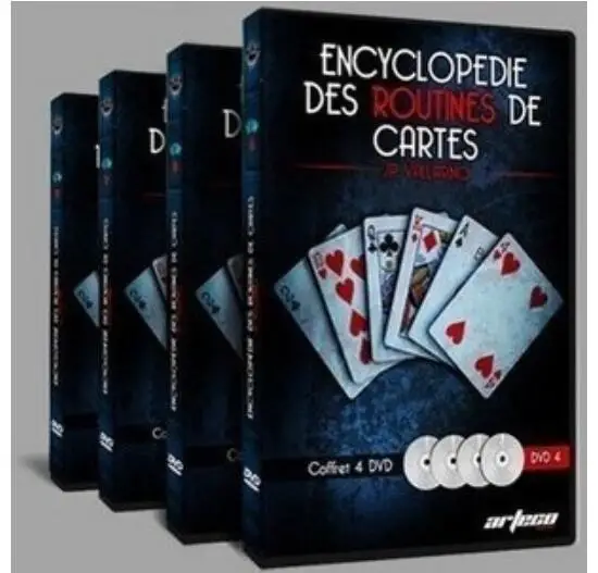 Encyclopedie Des Routines De Cartes by Jean Pierre Vallarino vol.1-4 - magic tricks
Encyclopedie Des Routines De Cartes by Jean Pierre Vallarino vol.1-4 - magic tricks