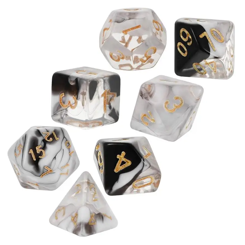 7Pcs Polyhedral Dice Acrylic Clear Polyhedron Dices Numbers Board Game Dices
7Pcs Polyhedral Dice Acrylic Clear Polyhedron Dices Numbers Board Game Dices