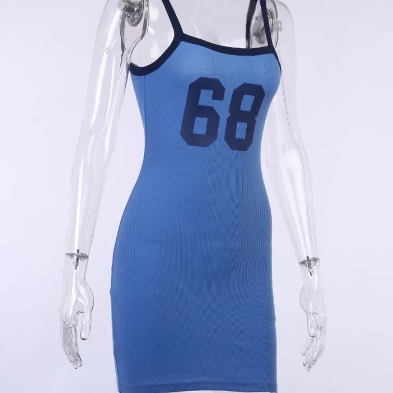 Casual Mini Dress Knitted Elastic Sleeveless Bodycon Elegant Women 2021 Summer Sexy Number Printed Party Slim Dresses Daily Wear
Casual Mini Dress Knitted Elastic Sleeveless Bodycon Elegant Women 2021 Summer Sexy Number Printed Party Slim Dresses Daily Wear