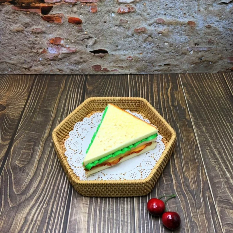 Natural Environmental Protection Handmade Rattan Hexagonal Storage Basket Tea Tray Fruit Basket Snack Basket, 2PCS
Natural Environmental Protection Handmade Rattan Hexagonal Storage Basket Tea Tray Fruit Basket Snack Basket, 2PCS