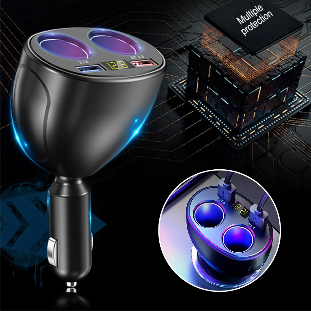 QC3.0 Dual USB Car Charger 2 Port Auto Cigarette Lighter Sockets LED Screen Fast Charging Car Charger Power Adapter Plug
QC3.0 Dual USB Car Charger 2 Port Auto Cigarette Lighter Sockets LED Screen Fast Charging Car Charger Power Adapter Plug