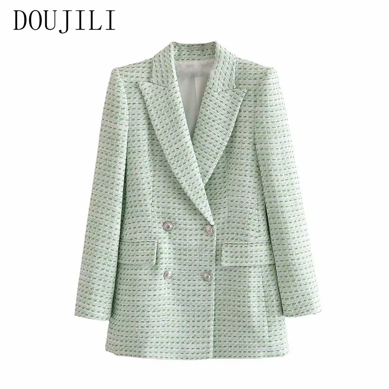 DOUJILI Women Fashion Suit Blazer V Neck Long Sleeve Soft Warm Coat Vintage Temperament Female Blazer Jacket
DOUJILI Women Fashion Suit Blazer V Neck Long Sleeve Soft Warm Coat Vintage Temperament Female Blazer Jacket