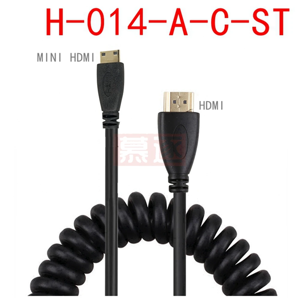 Правый и левый угол Mini HDMI-совместимый HDMI Micro штекер-штекер растягивающийся