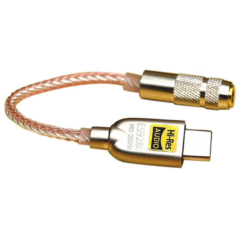 Портативный усилитель для наушников ES9280C Тип c аудио HIFI адаптер HPA ESS DSD гарнитура C
