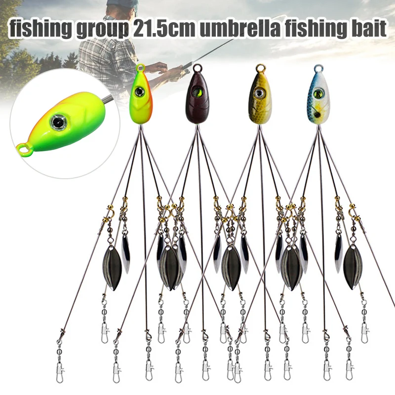 21.5cm Alabama Rig Lure Accessory For Jig Fishing Umbrella Shape Bait Connectors For Swim Bait Sequin
21.5cm Alabama Rig Lure Accessory For Jig Fishing Umbrella Shape Bait Connectors For Swim Bait Sequin