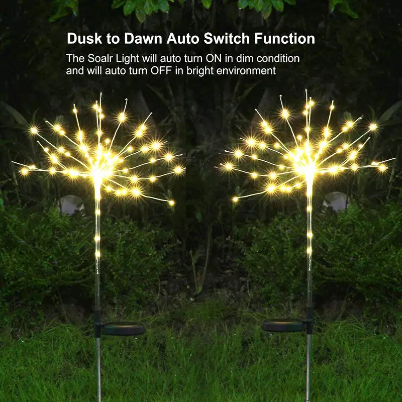 Christmas Home Garden/Yard Solar Firework Silver String Lights Fairy Bouquet Dandelion Lights Durable Outdoor Decoration
Christmas Home Garden/Yard Solar Firework Silver String Lights Fairy Bouquet Dandelion Lights Durable Outdoor Decoration