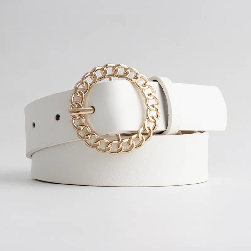 Women Solid Color Waist Belt Hollow Out O Ring Round Buckle Belt Female Adjustable Leather Belts Casual Waist Belt For Drsee
Women Solid Color Waist Belt Hollow Out O Ring Round Buckle Belt Female Adjustable Leather Belts Casual Waist Belt For Drsee