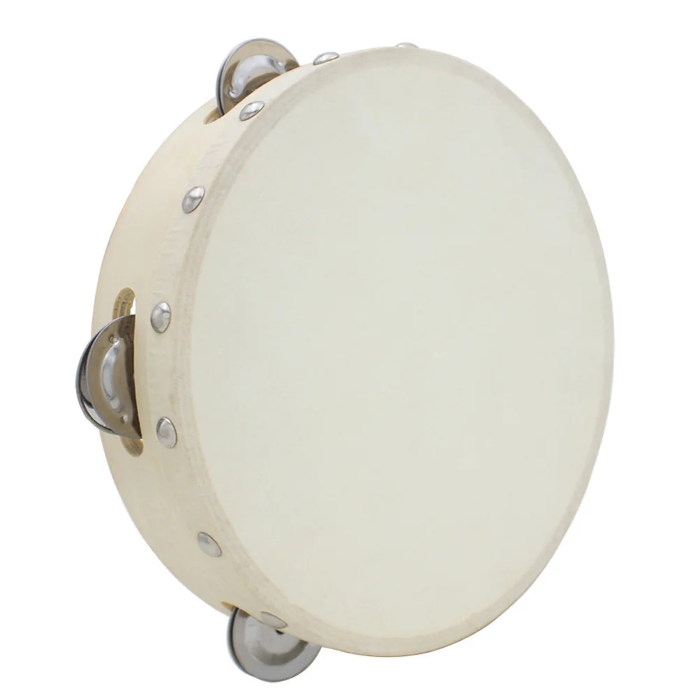 8 Inch Double Row Metal Jingles Tambourine Handbell Hand Drum Percussion Musical Instrument Intelligence Develop 
8 Inch Double Row Metal Jingles Tambourine Handbell Hand Drum Percussion Musical Instrument Intelligence Develop