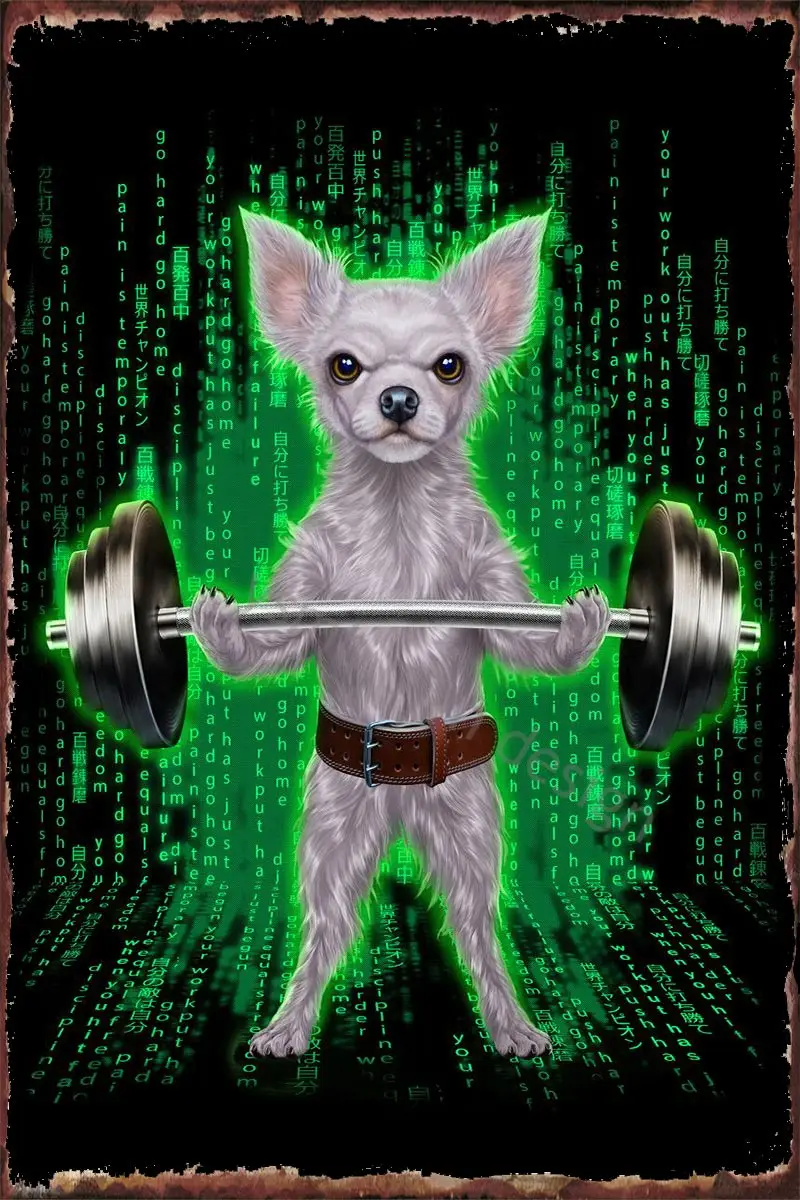 Настенный декор Чихуахуа для тяжелой атлетики, Ретро винтажный металлический знак, жестяные таблички для творчества, кафе, паба, дома, клуба...
Настенный декор Чихуахуа для тяжелой атлетики, Ретро винтажный металлический знак, жестяные таблички для творчества, кафе, паба, дома, клуба...