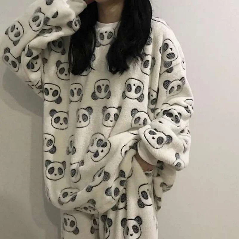 Women Print Warm Flannel Women Pyjamas Sets Thin Coral Velvet Long Sleeve Sleepwear Pajamas Set Fall Winterir
Women Print Warm Flannel Women Pyjamas Sets Thin Coral Velvet Long Sleeve Sleepwear Pajamas Set Fall Winterir