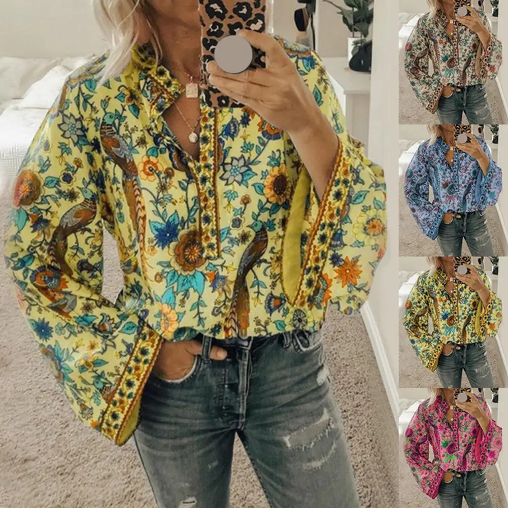 Vintage floral print blouse women Loose Casual long sleeve female top shirt Buttons streetwear office ladies blouse shirt 2021
Vintage floral print blouse women Loose Casual long sleeve female top shirt Buttons streetwear office ladies blouse shirt 2021