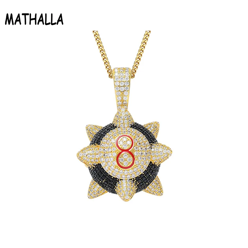 MATHALLA Charm Meteor hammer Snumber 8 Pendants With Tennis Chain Copper Material AAA Cubic Zirconia Hip Hop Jewelry Gift
MATHALLA Charm Meteor hammer Snumber 8 Pendants With Tennis Chain Copper Material AAA Cubic Zirconia Hip Hop Jewelry Gift